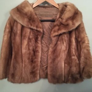 Vintage REAL MINK FUR Julius Garfinckel & Co Cape